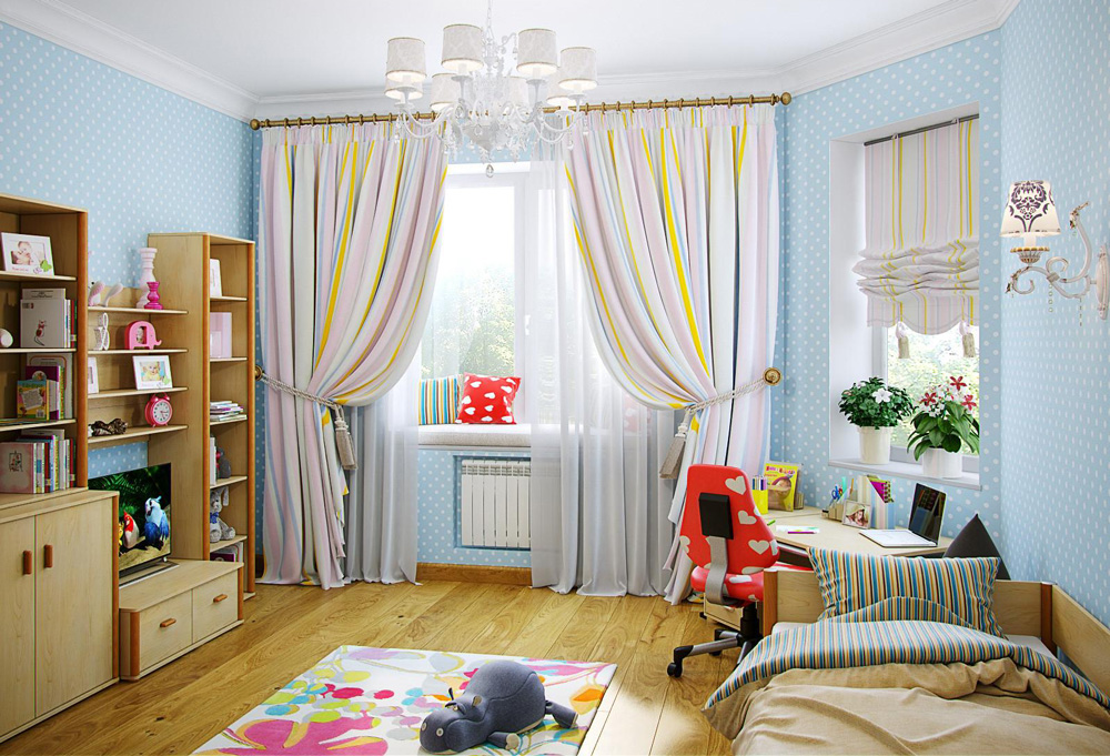 Дизайнерские решения шторы для детской комнаты